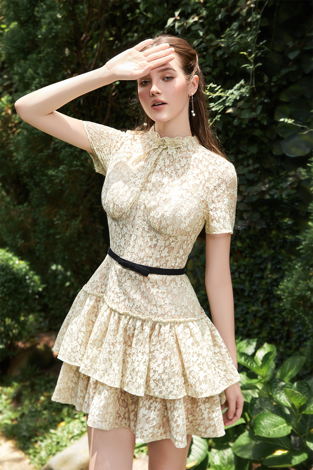 Tizi Embroidery Mini Dress