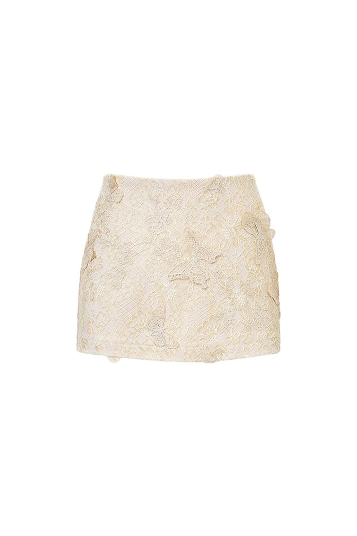 Butterfly Reverie A-line Embroidered Tulle Mini Skort