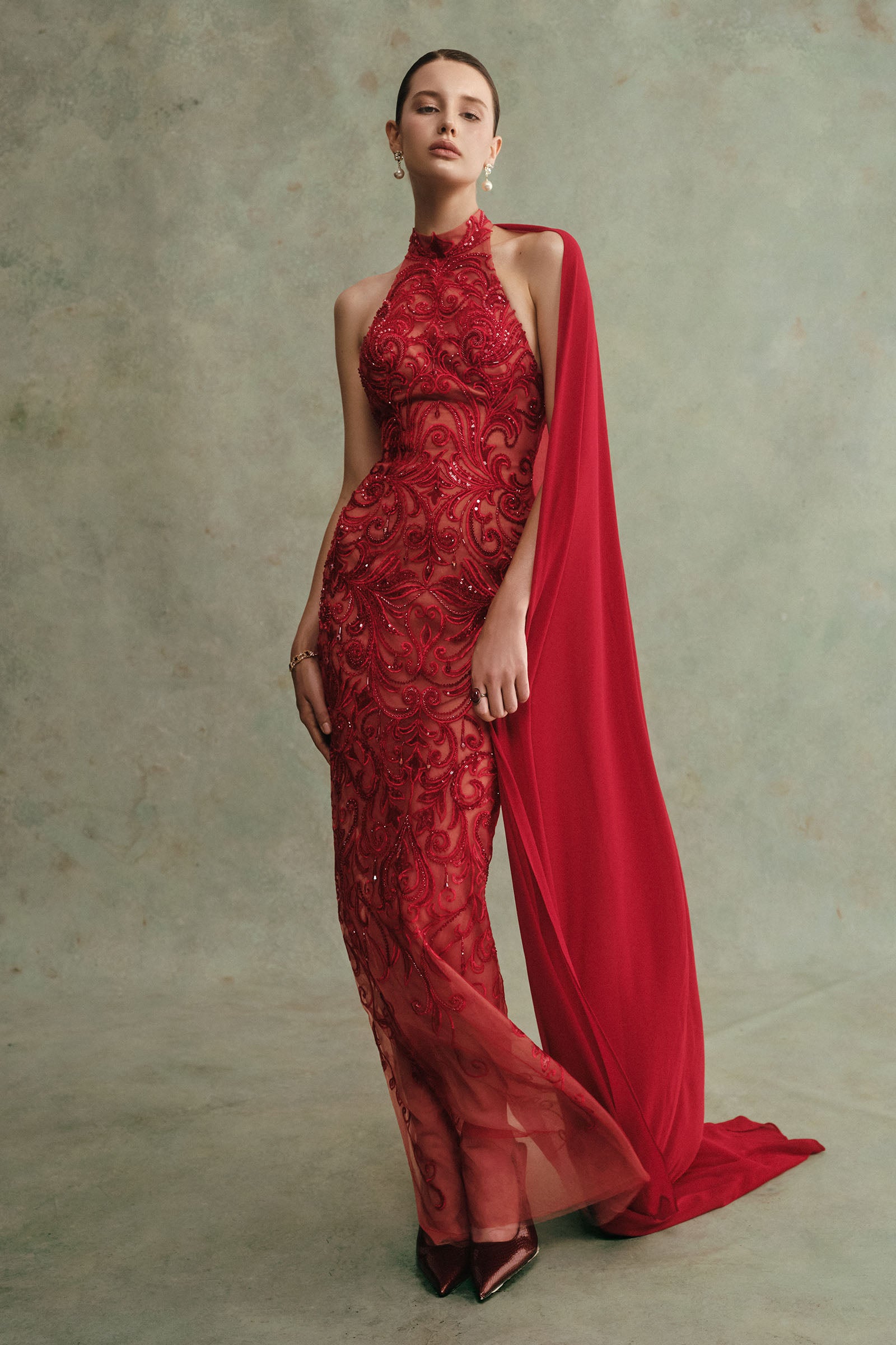 Velora Embroidery Maxi Dress
