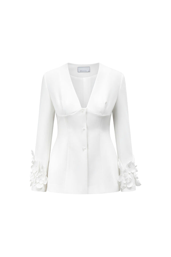 Asscher A-line Long Sleeved Cotton Blend Jacket