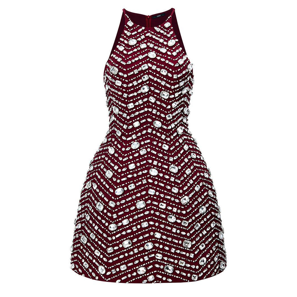 Joelle A-line Stone Crepe Mini Dress