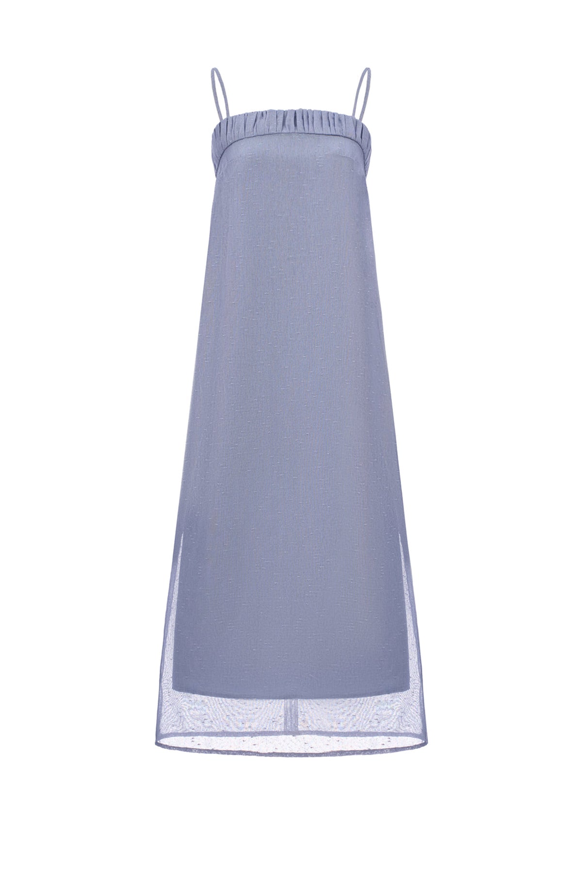 Nerina Square Neck Pleated Midi Dress