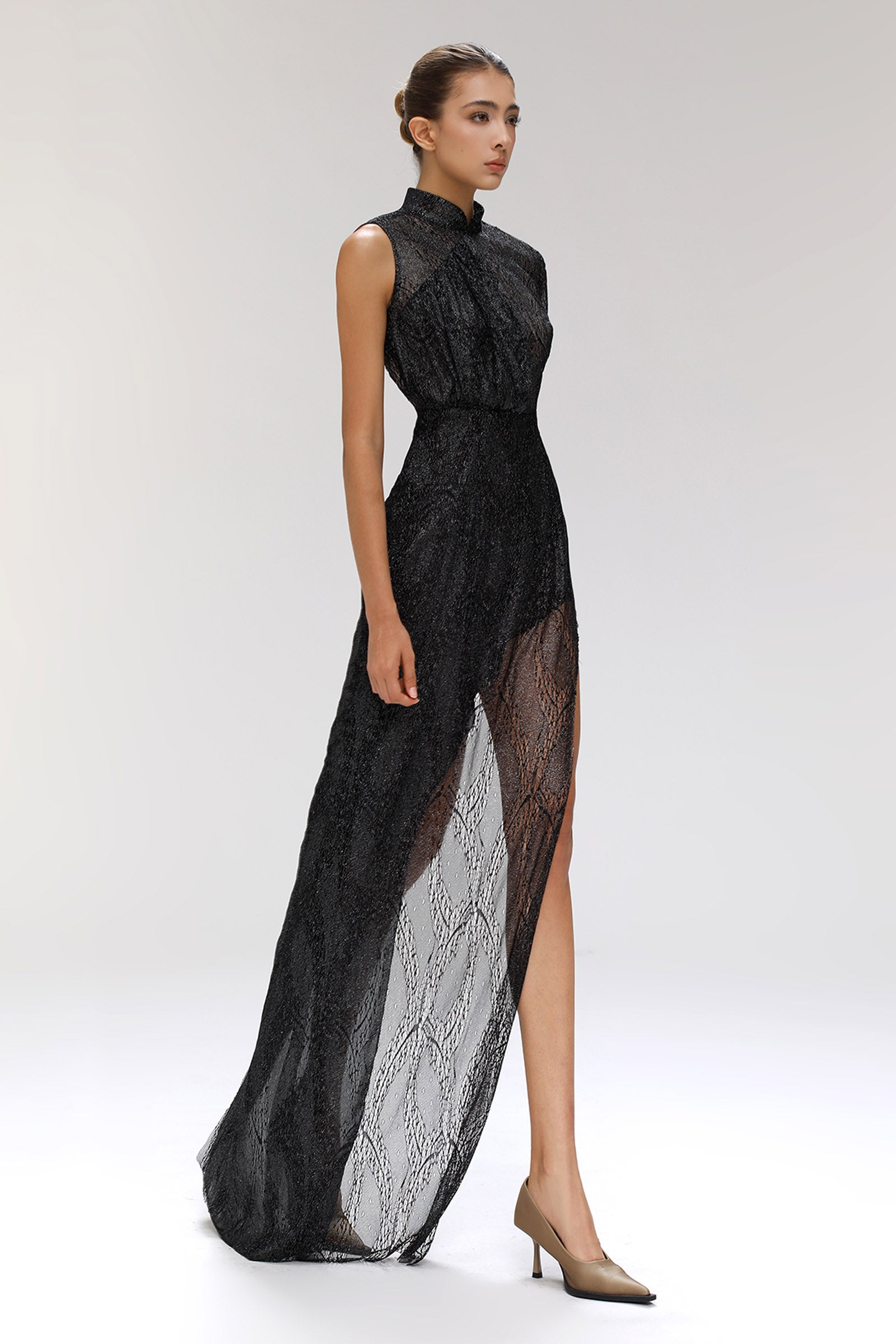 Morgenland Asymmetric Maxi Dress