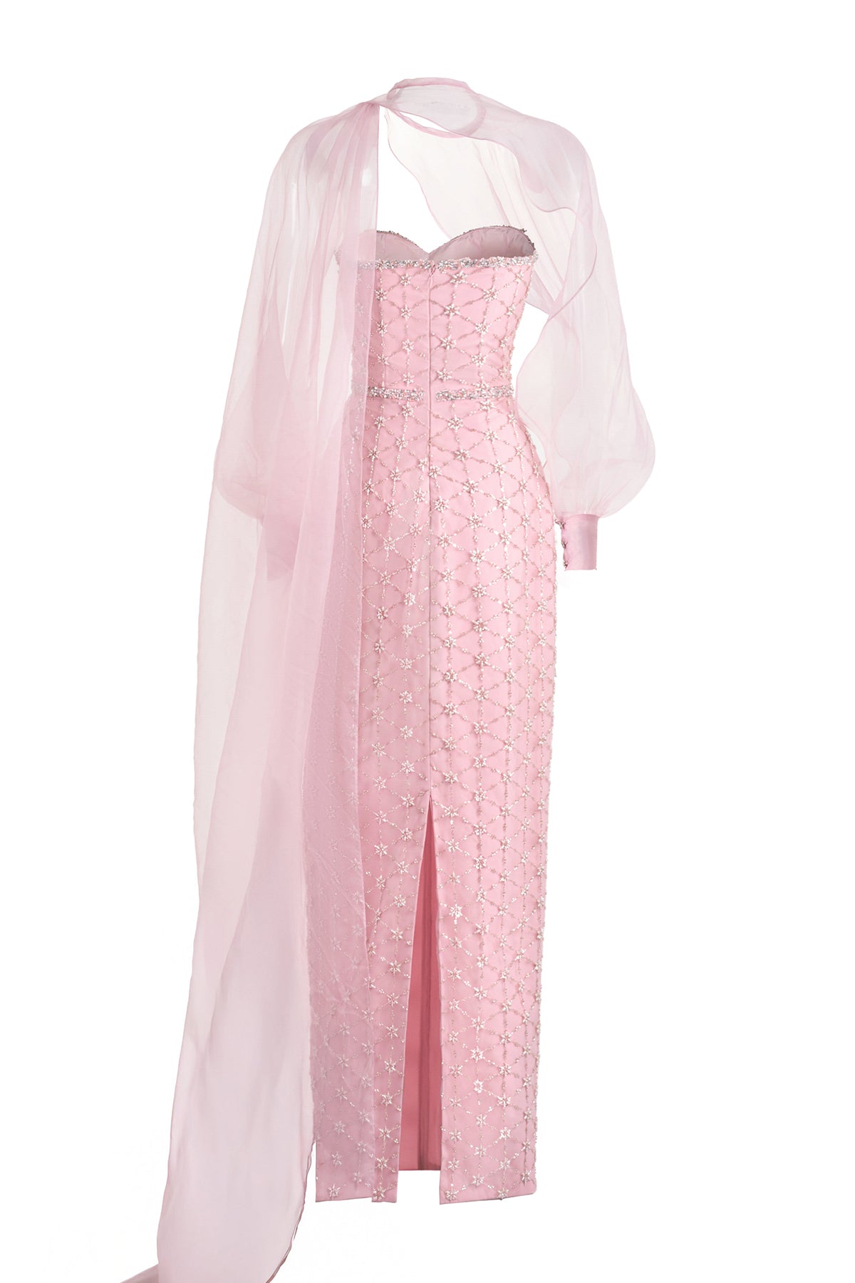 Oaklyn Sheath Bishop Sleeved Polyester Maxi Set