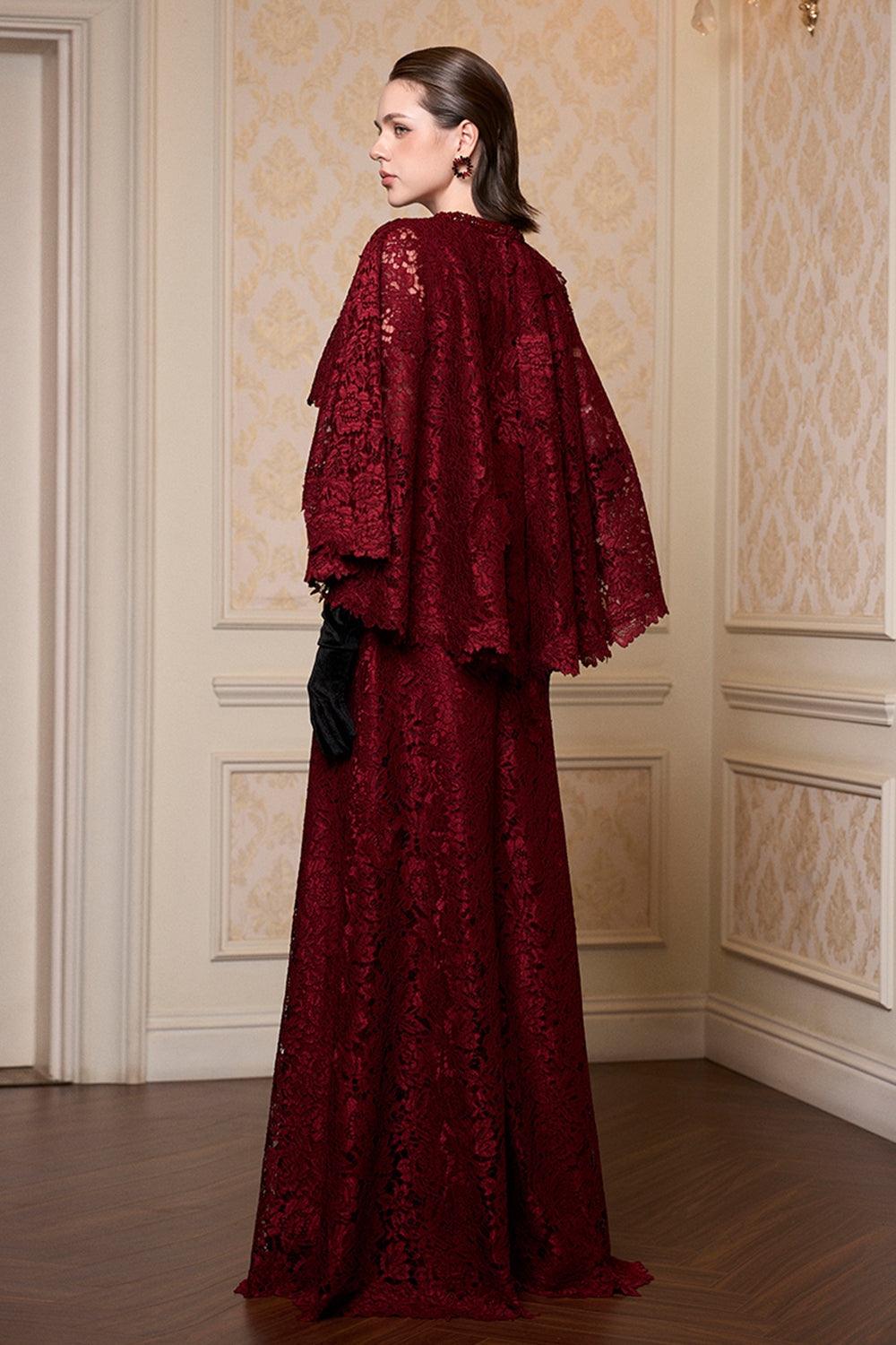 Célia Cape Sleeve Maxi Dress