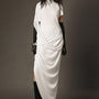 Luza High Neck Draped Top