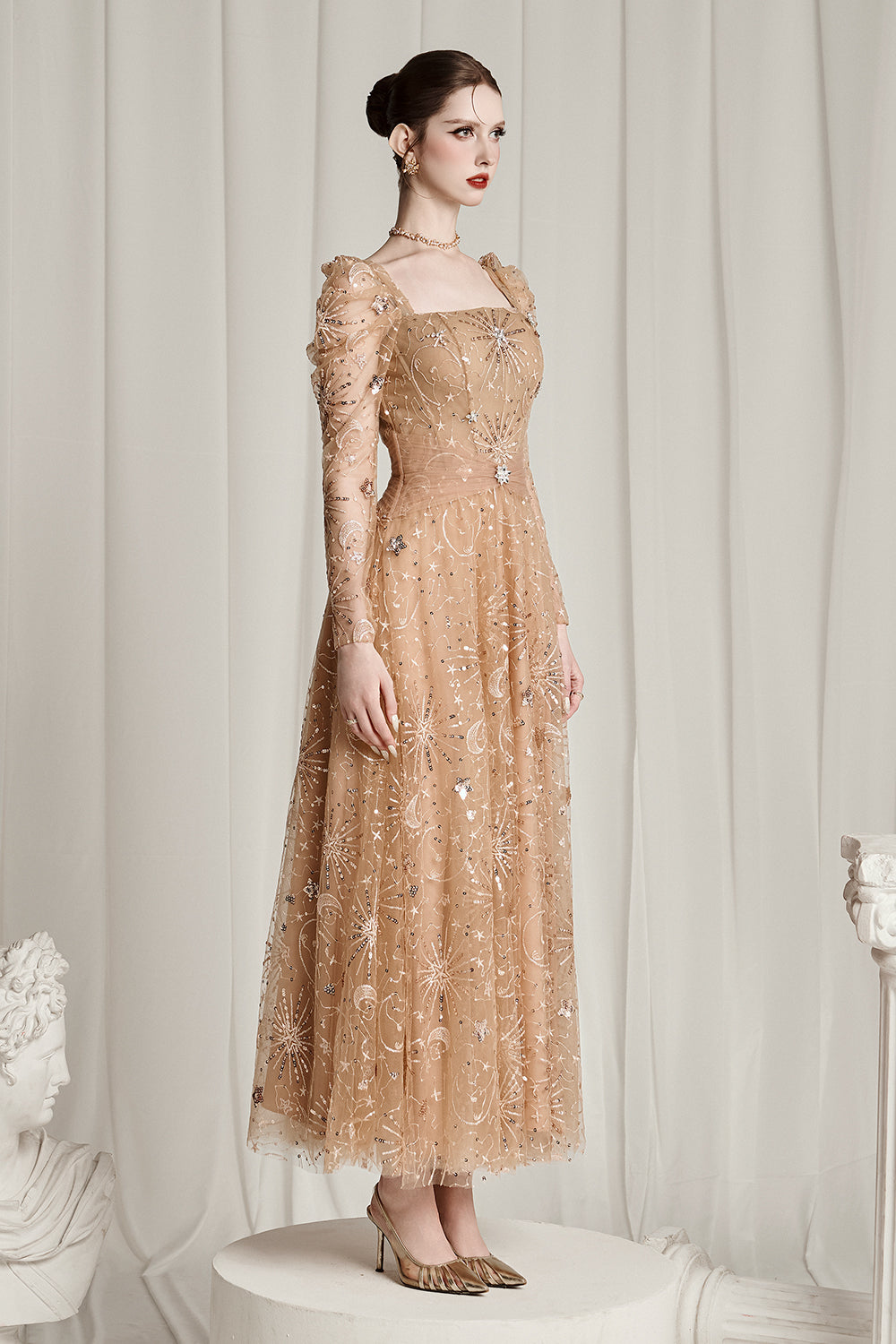 Starlume Sequin Midi Dress