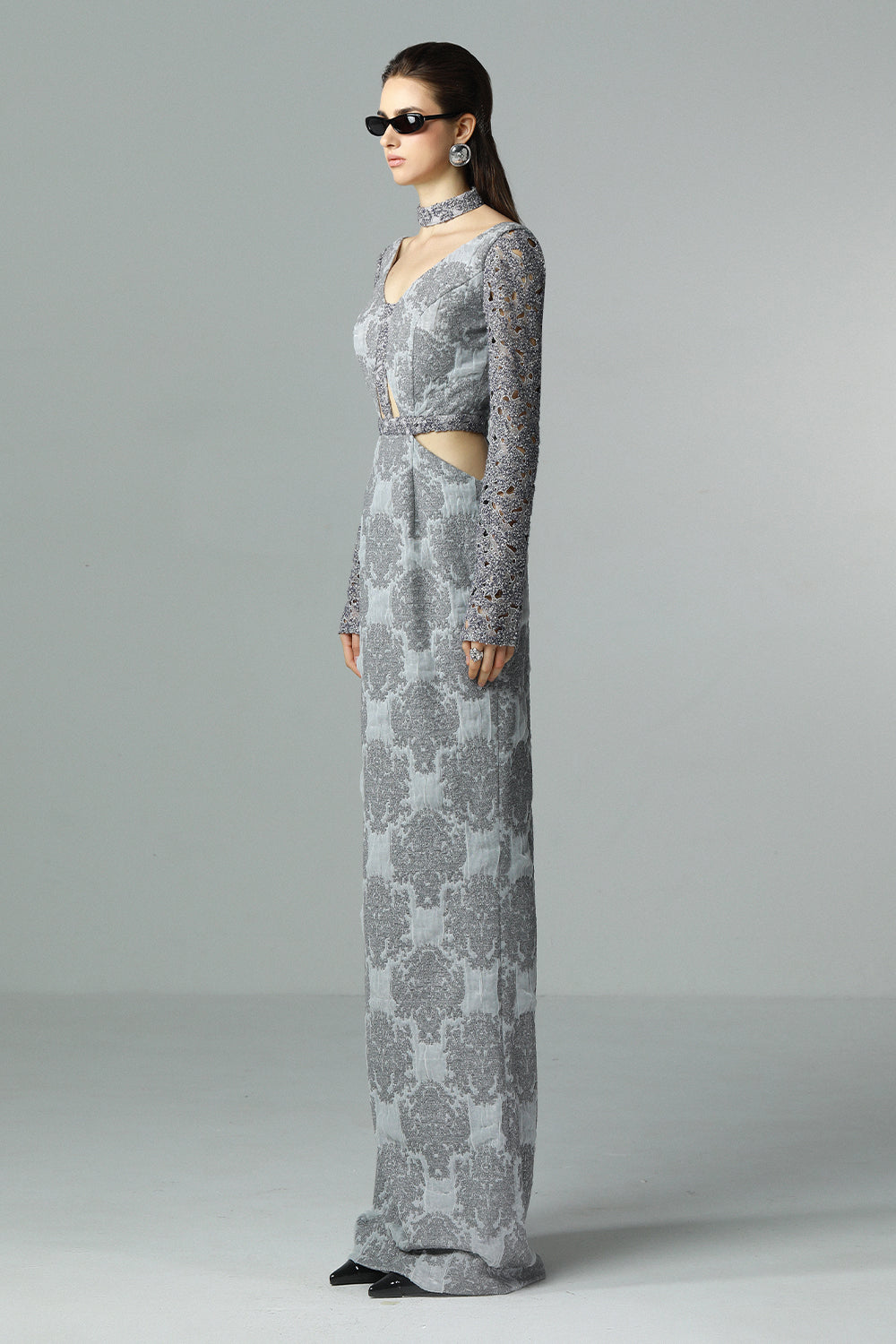 Eminence Choker Neck Maxi Dress
