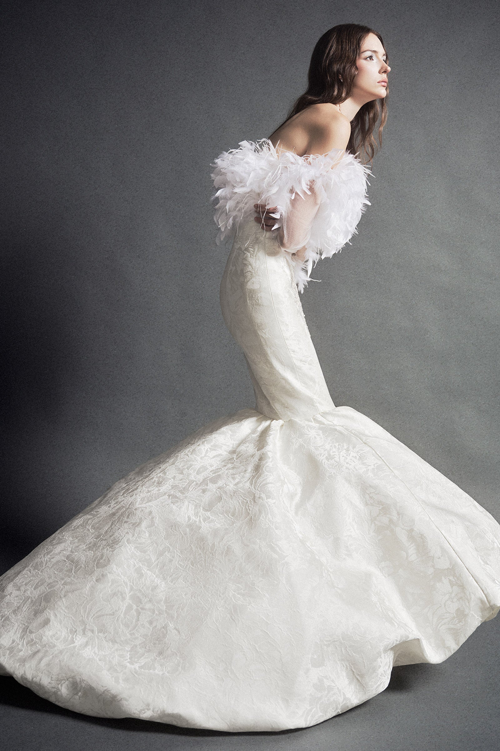 Victoire Feather Maxi Dress