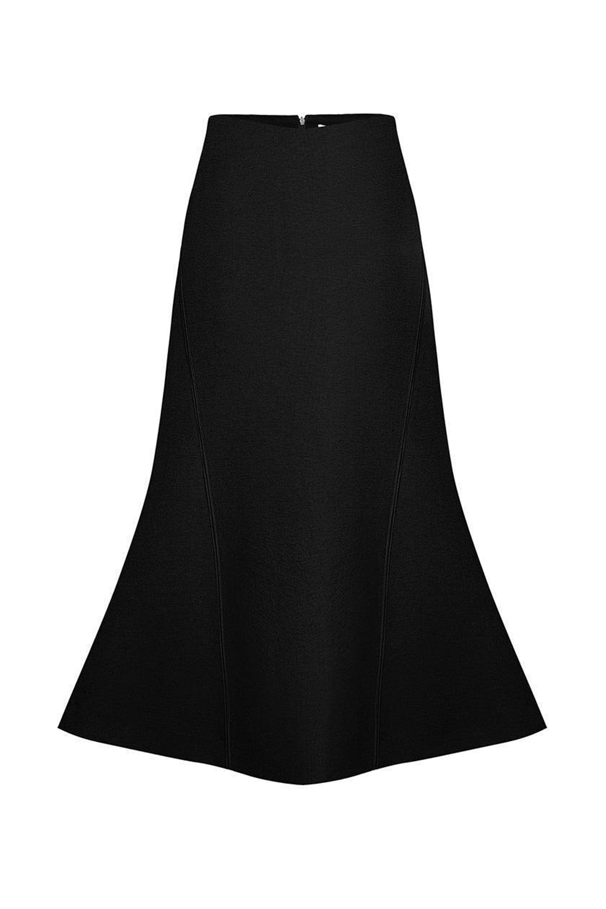 Narci Trumpet High Waist Cotton Blend Midi Skirt