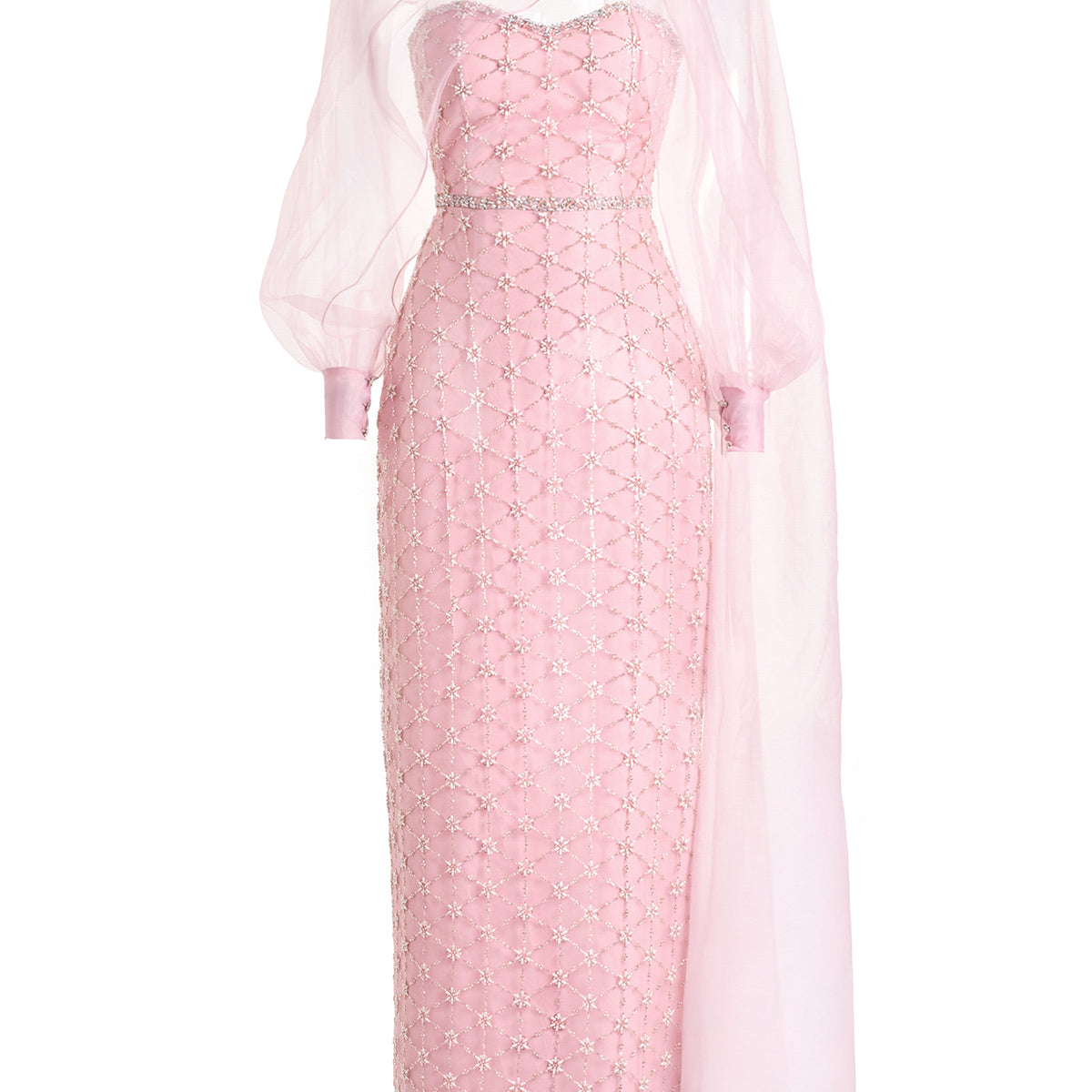 Oaklyn Sheath Bishop Sleeved Polyester Maxi Set