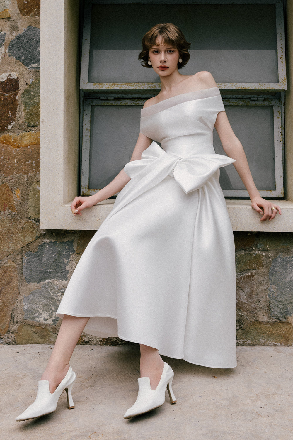 Charlotte Off-Shoulder Midi Dress