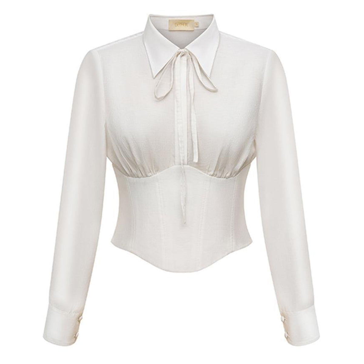 Jeanne Bodycon Corset Waist Polyester Linen Top