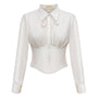 Jeanne Bodycon Corset Waist Polyester Linen Top
