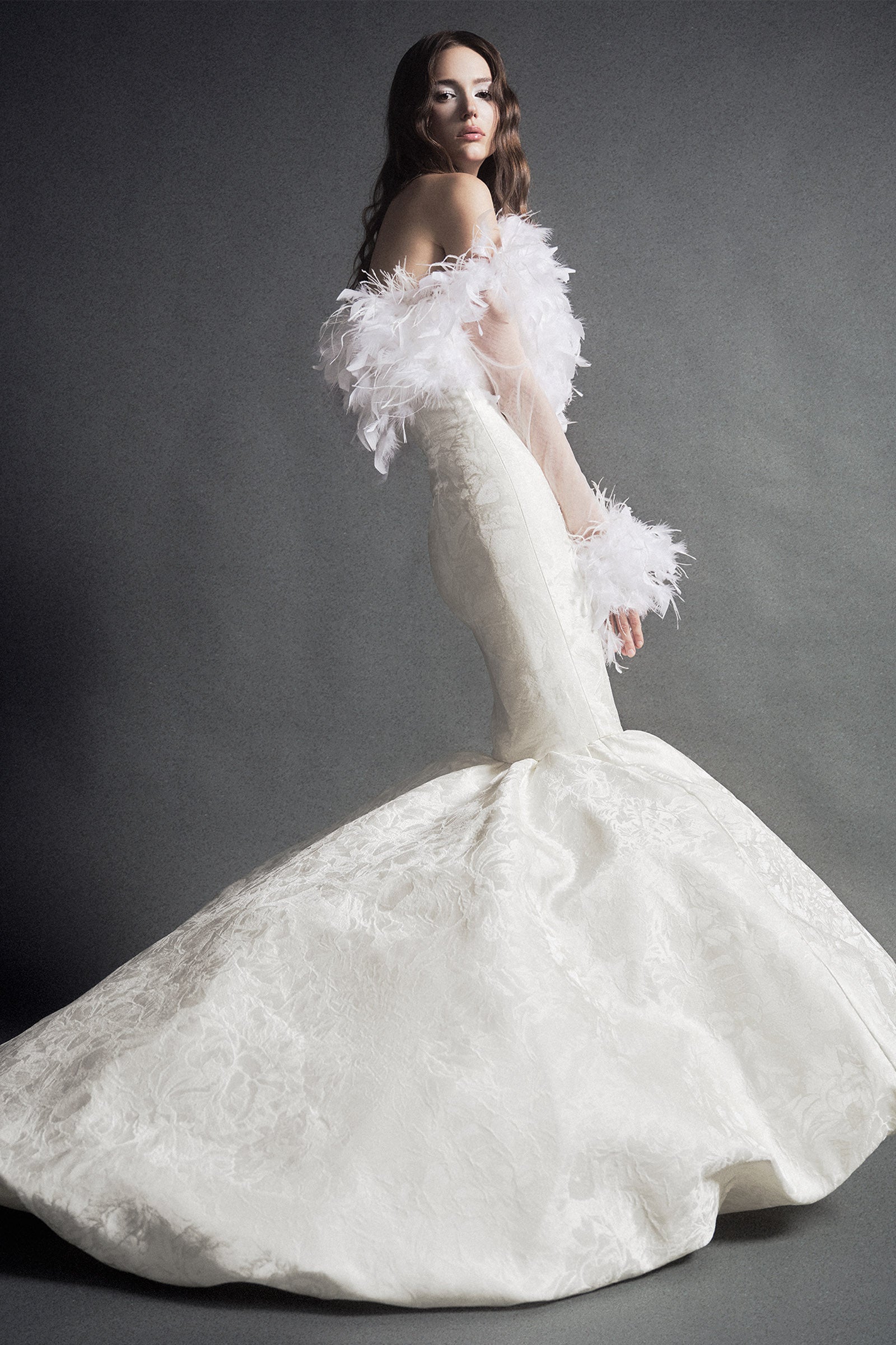 Victoire Feather Maxi Dress