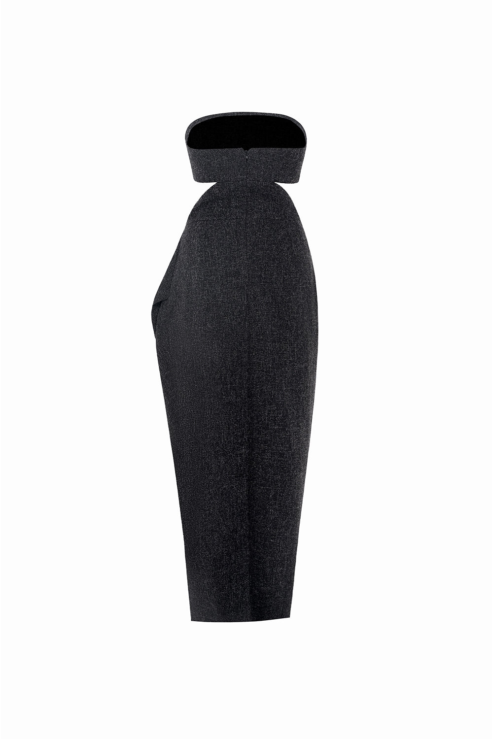 Allison Strapless Cut-Out Tweed Ankle Length Dress