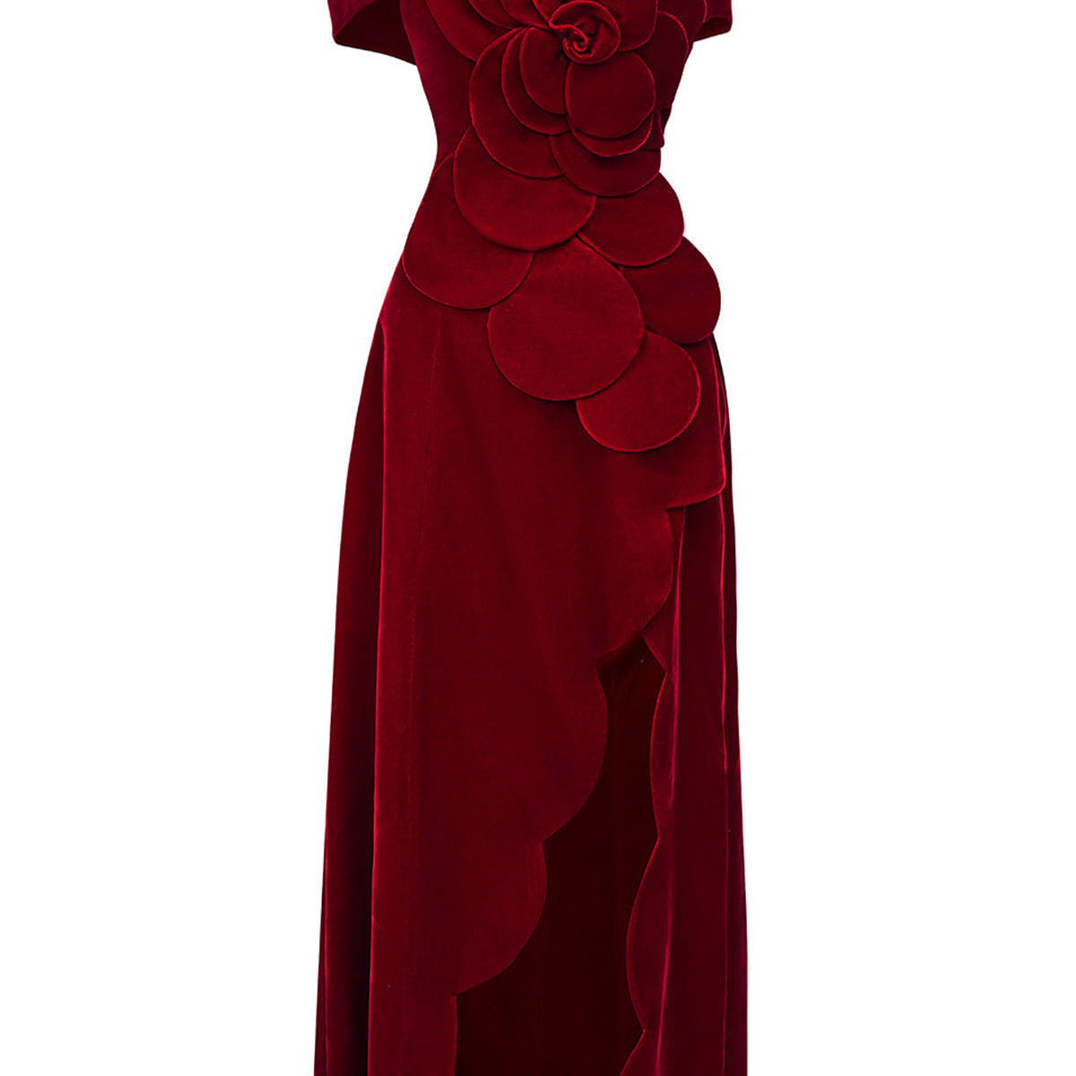 Mitchell A-line Off-Shoulder Polyester Floor Length Dress