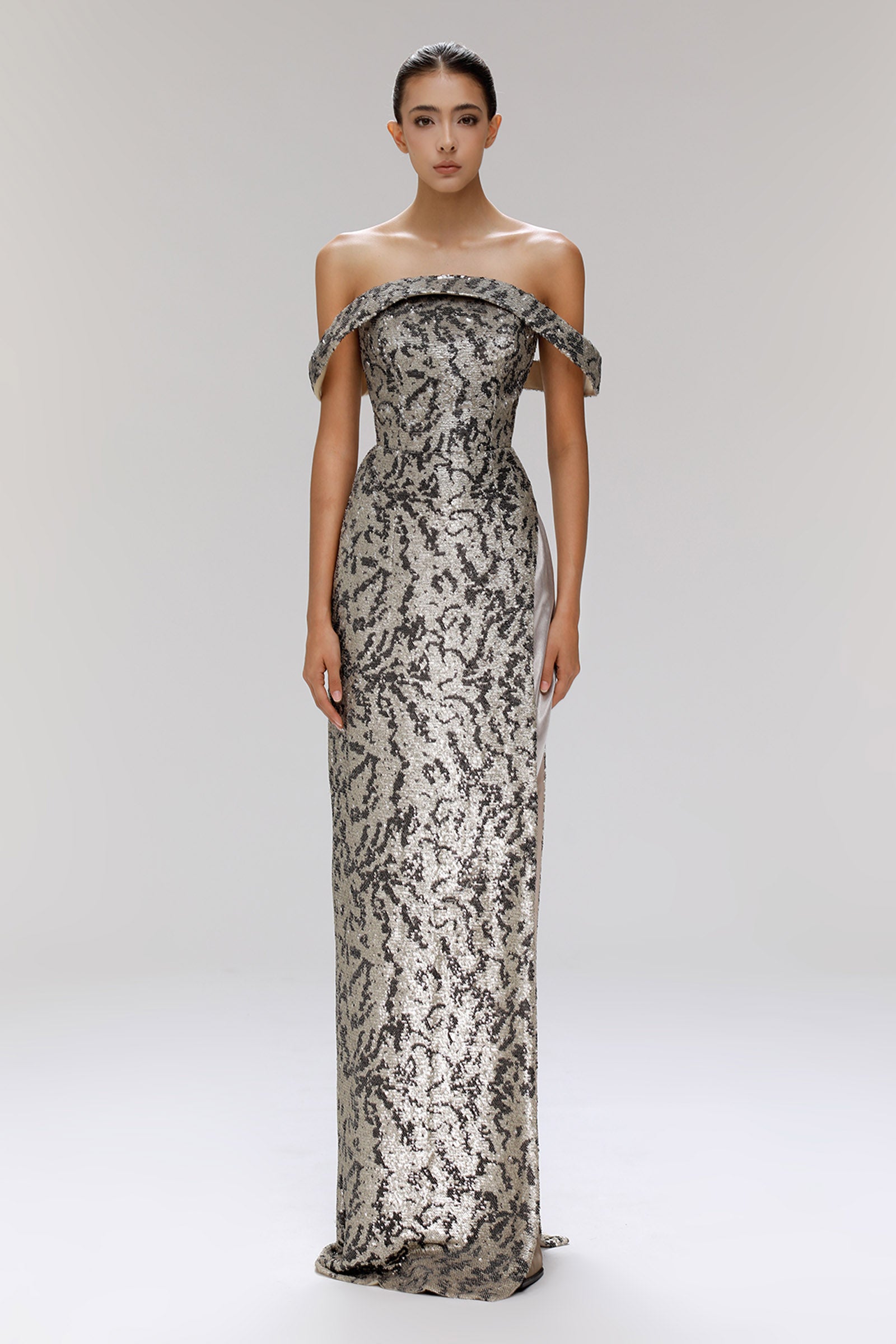 Perpetuity Off-Shoulder Maxi Dress