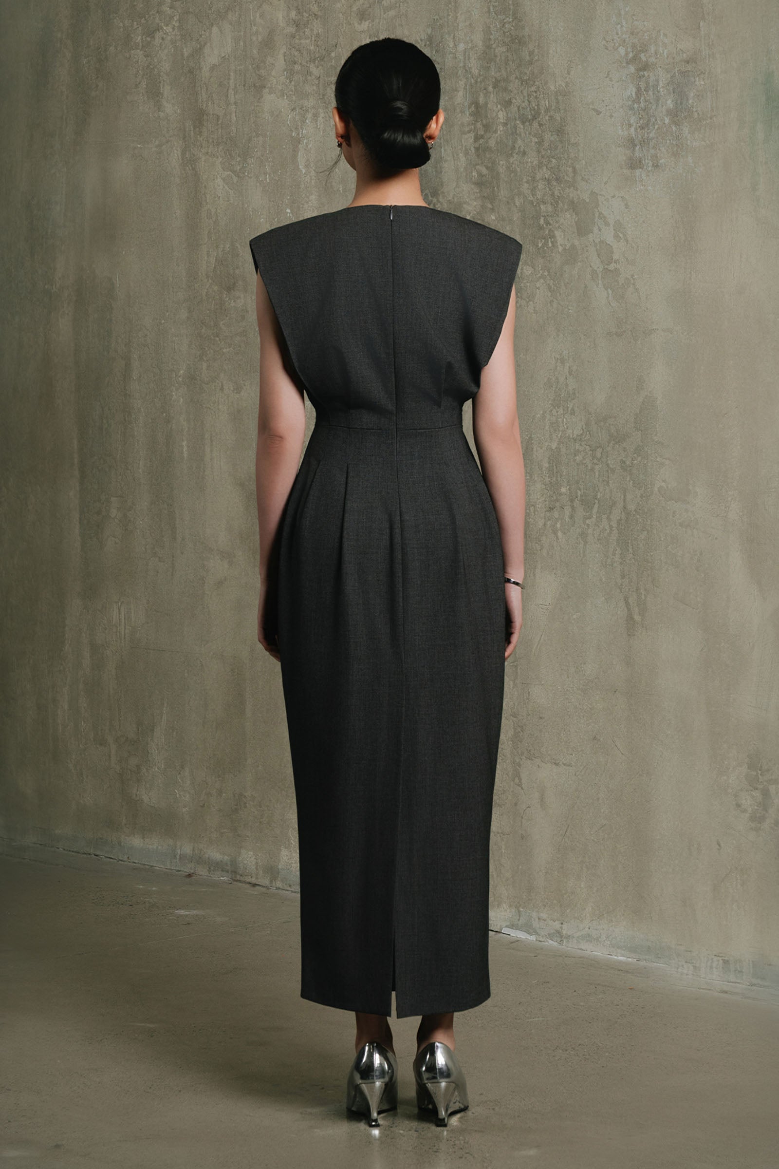 The Poise Draped Midi Dress