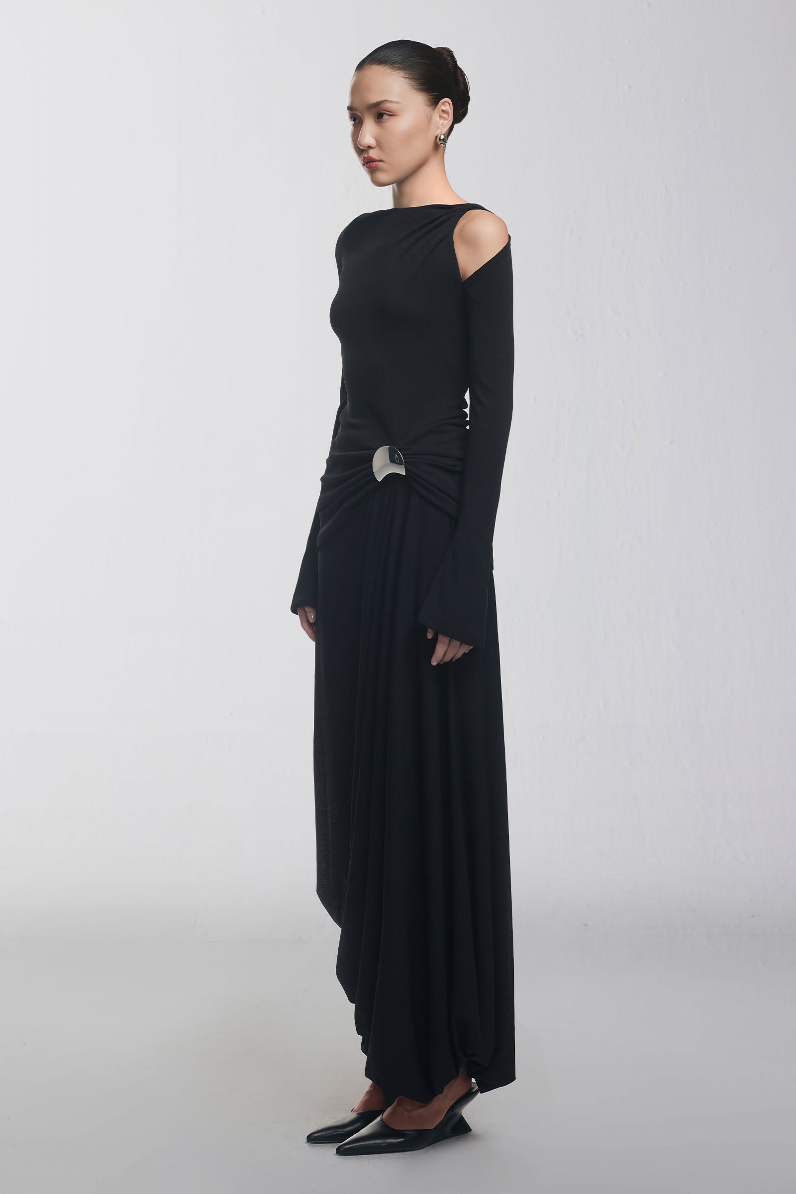 Ciel Asymmetric Draped Skirt