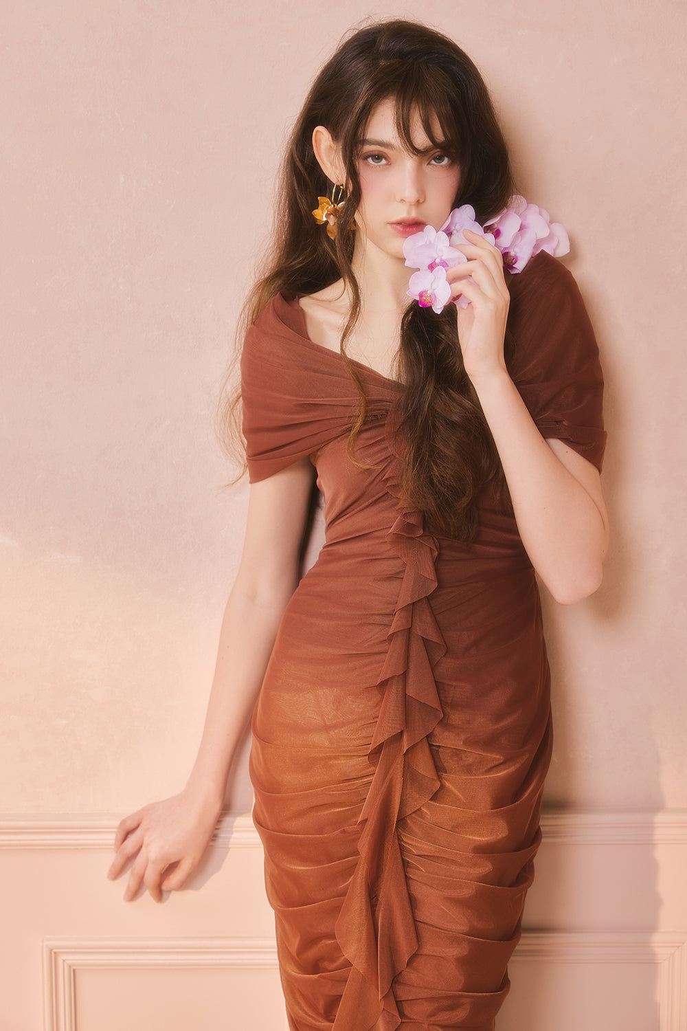 Estelle Ruched Maxi Dress