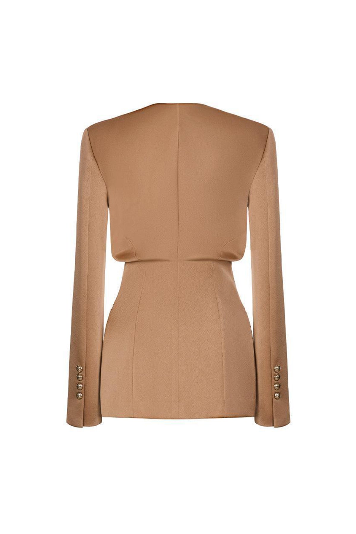 Morela Straight V-Neck Taffeta Blazer