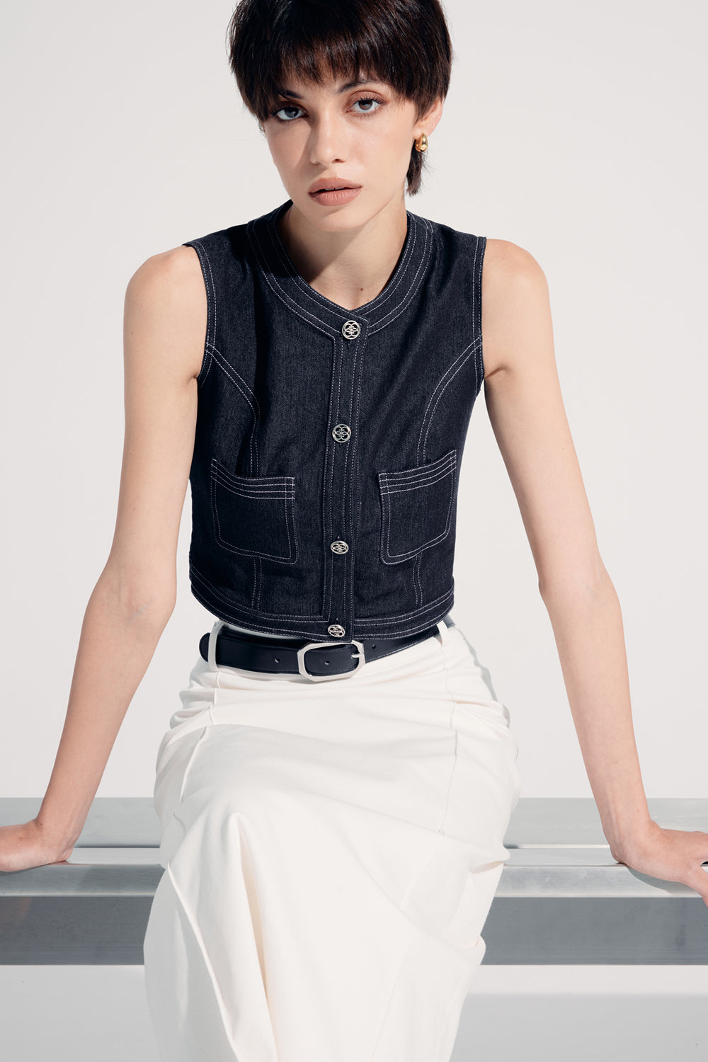 Macey Round Neck Top