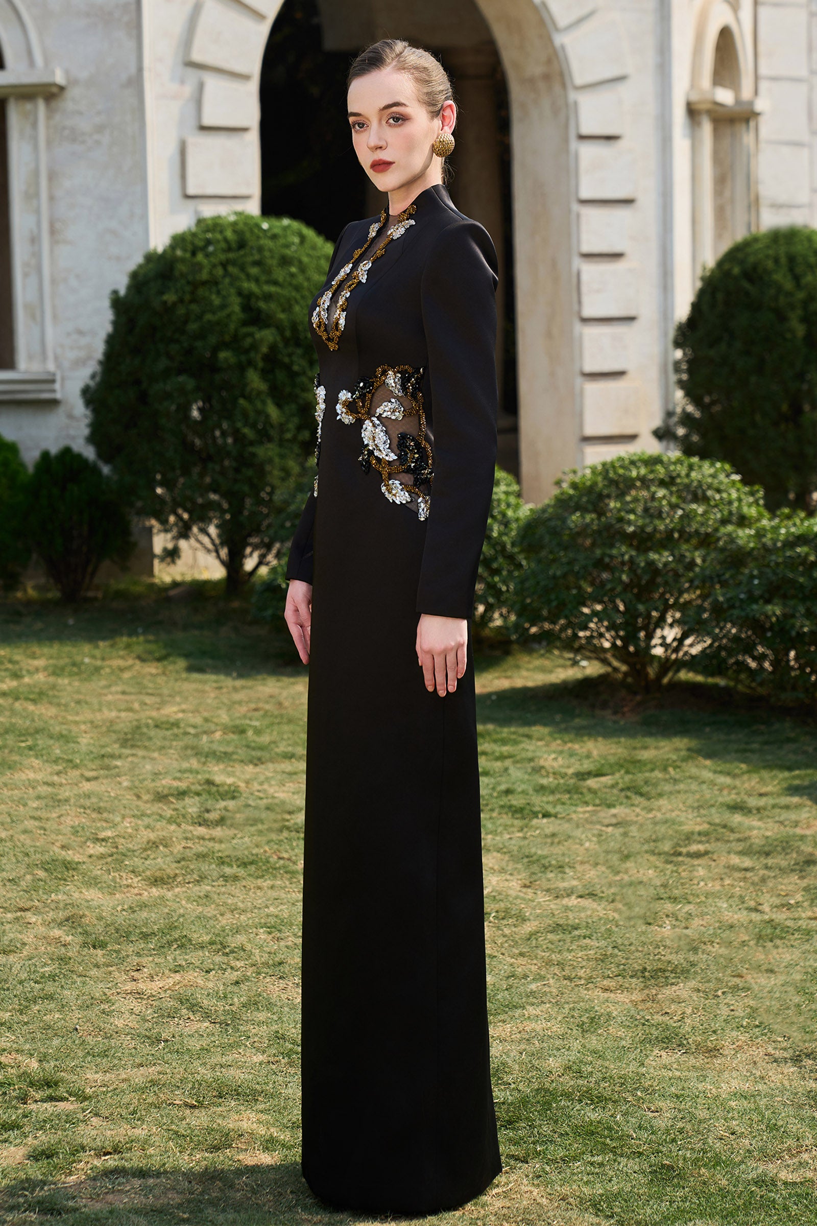 Maya Mandarin Maxi Dress