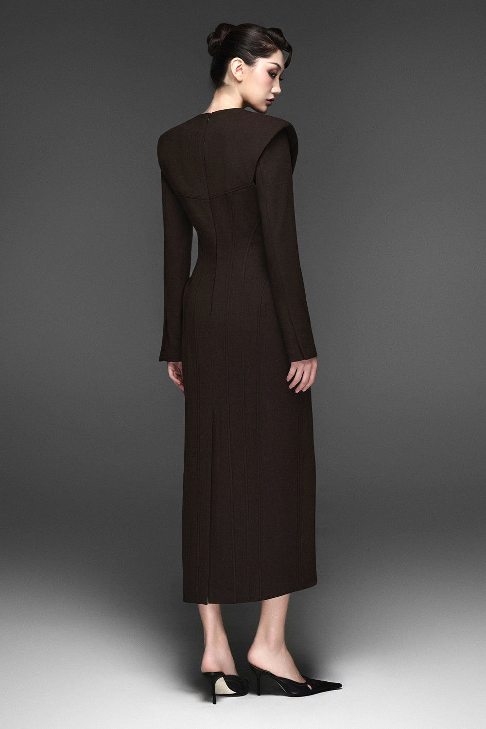 Eleanor V-Neck Midi Dress