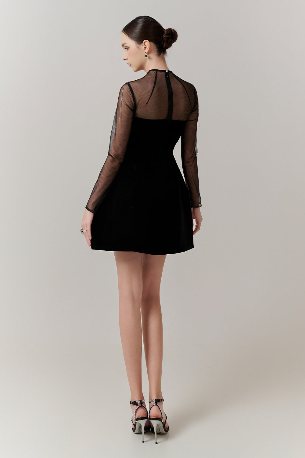 Freya Illusion Chain Mini Dress Black & Candy Pink / XXL