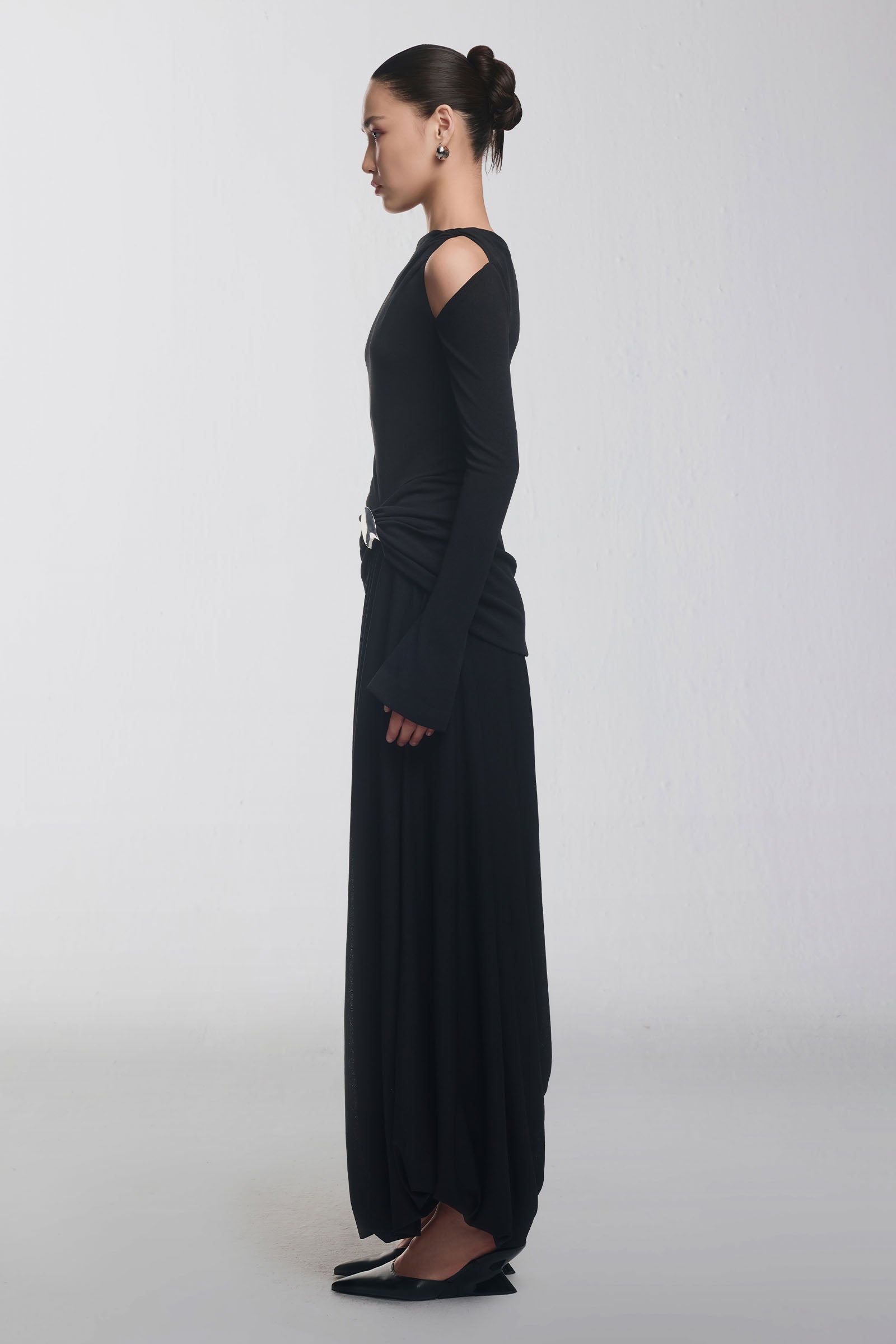 Ciel Asymmetric Draped Skirt