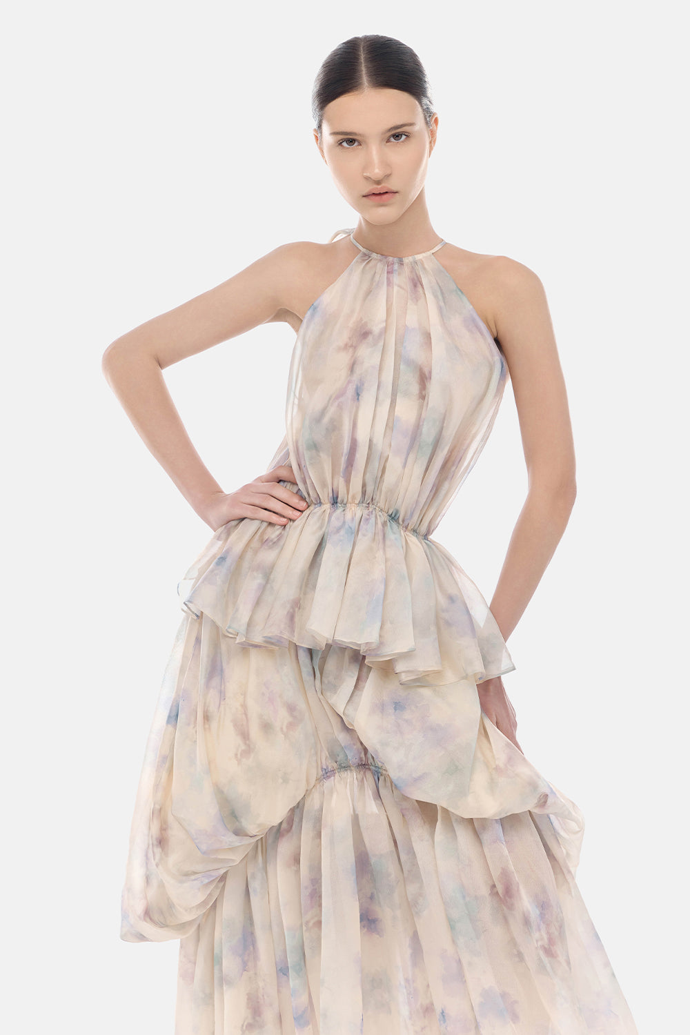 Mira Ruched Midi Dress