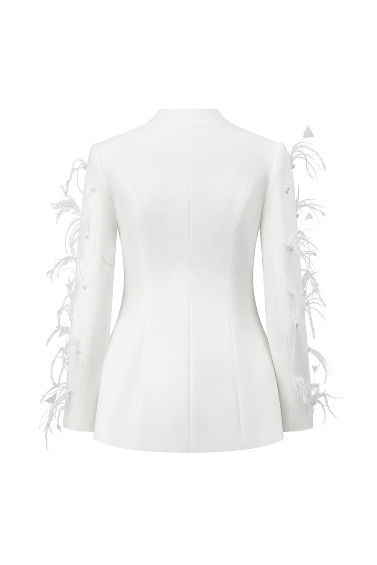 Jane Sheath Feather Cotton Blend Blazer