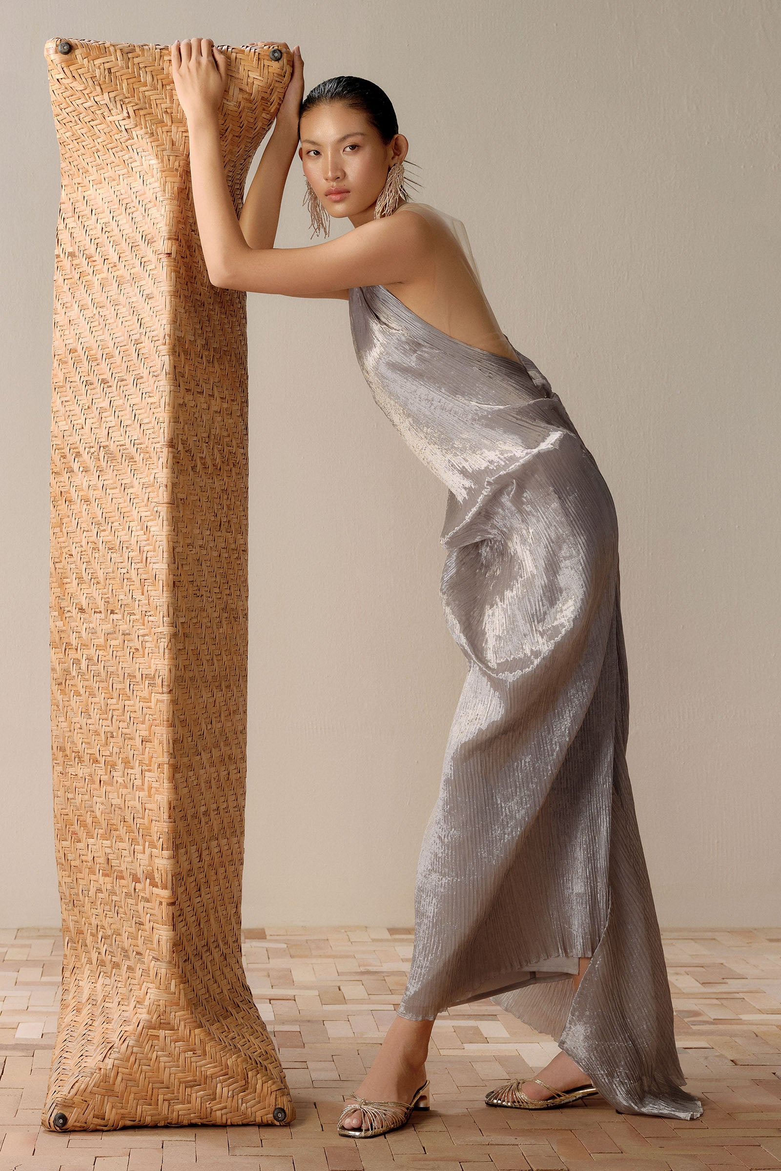Valerie Asymmetric Neck Maxi Dress