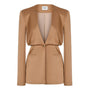Morela Straight V-Neck Taffeta Blazer