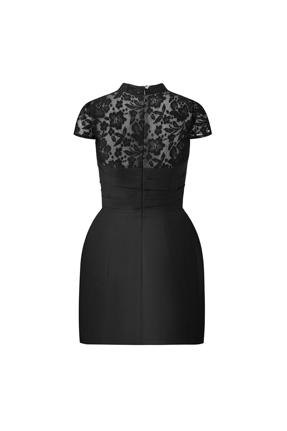 Polaris Sheath Draped Taffeta Mini Dress