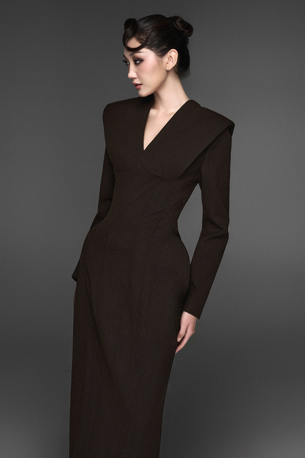 Eleanor V-Neck Midi Dress