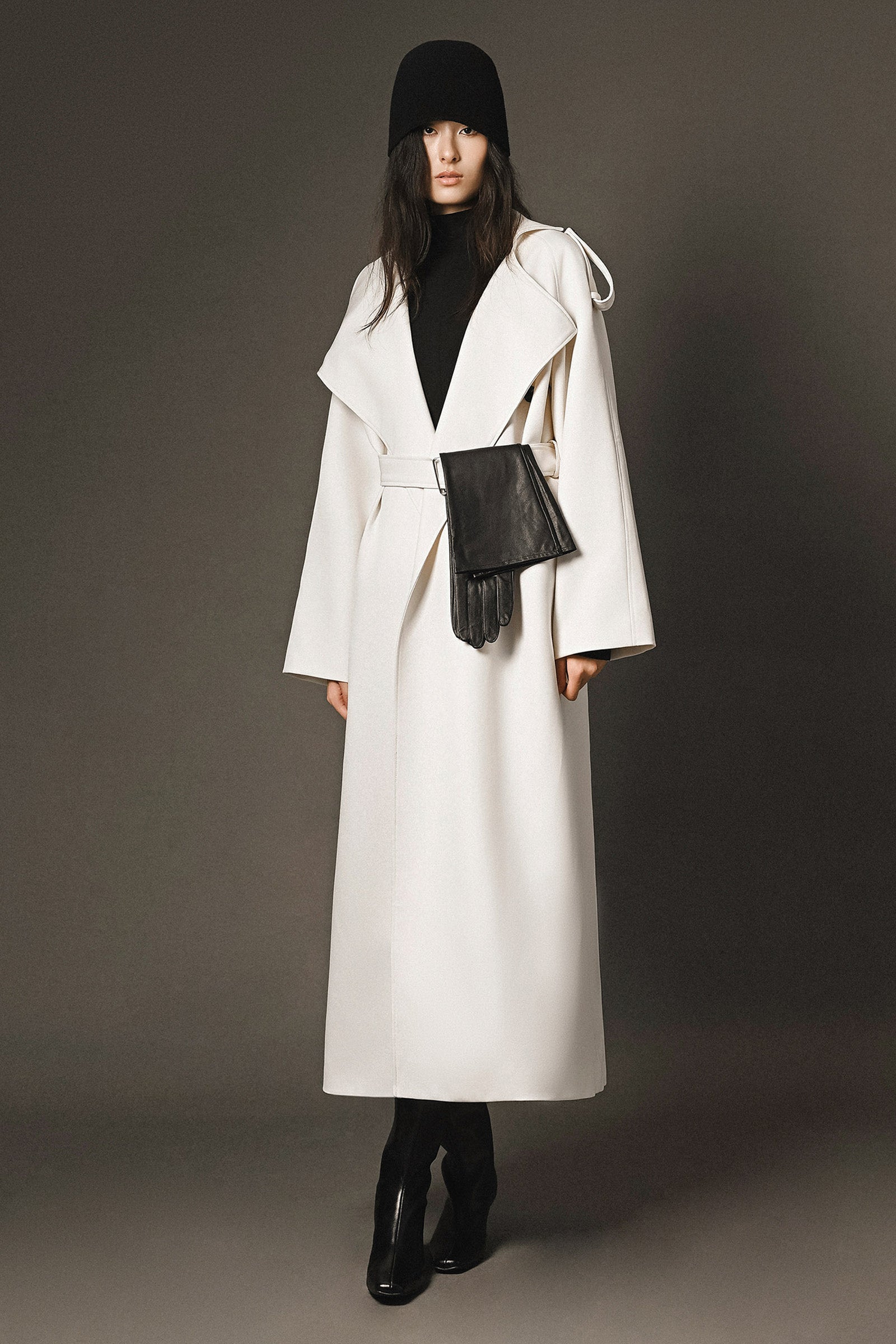 Sylvie V-Neck Cotton Trench Coat