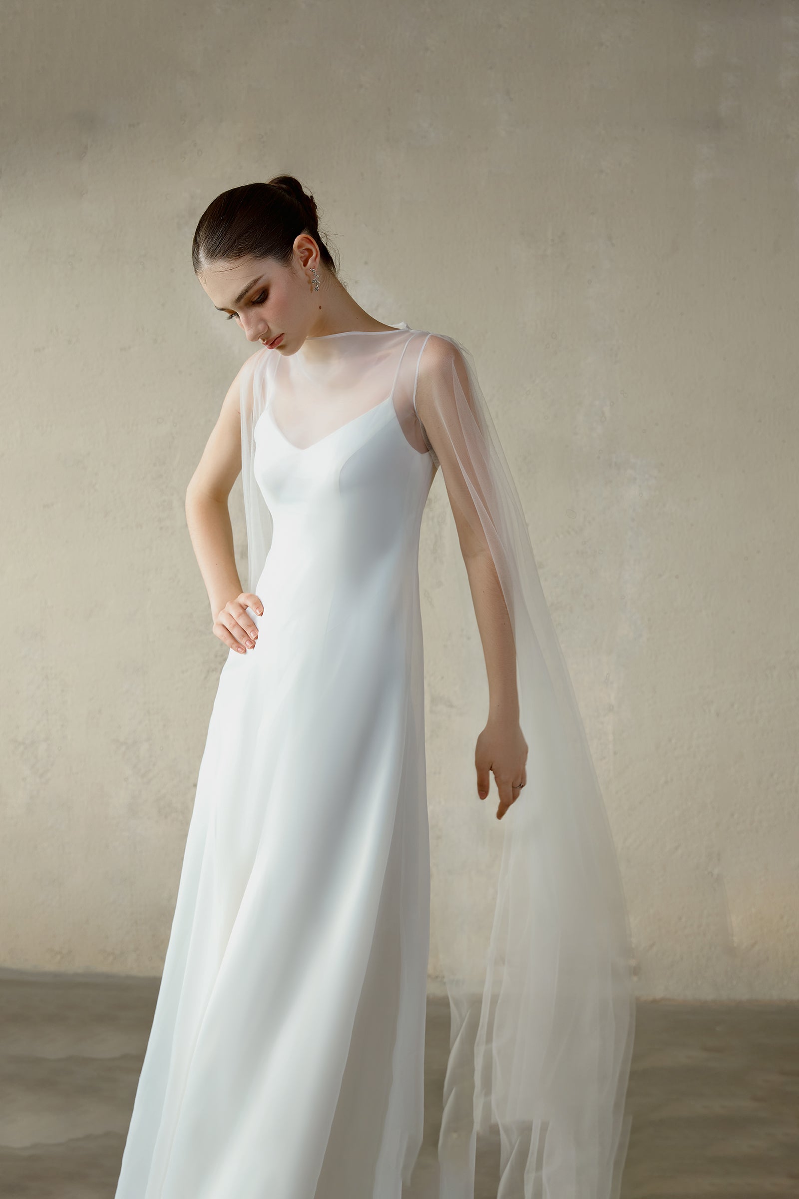 Mei Cape Sleeve Maxi Dress