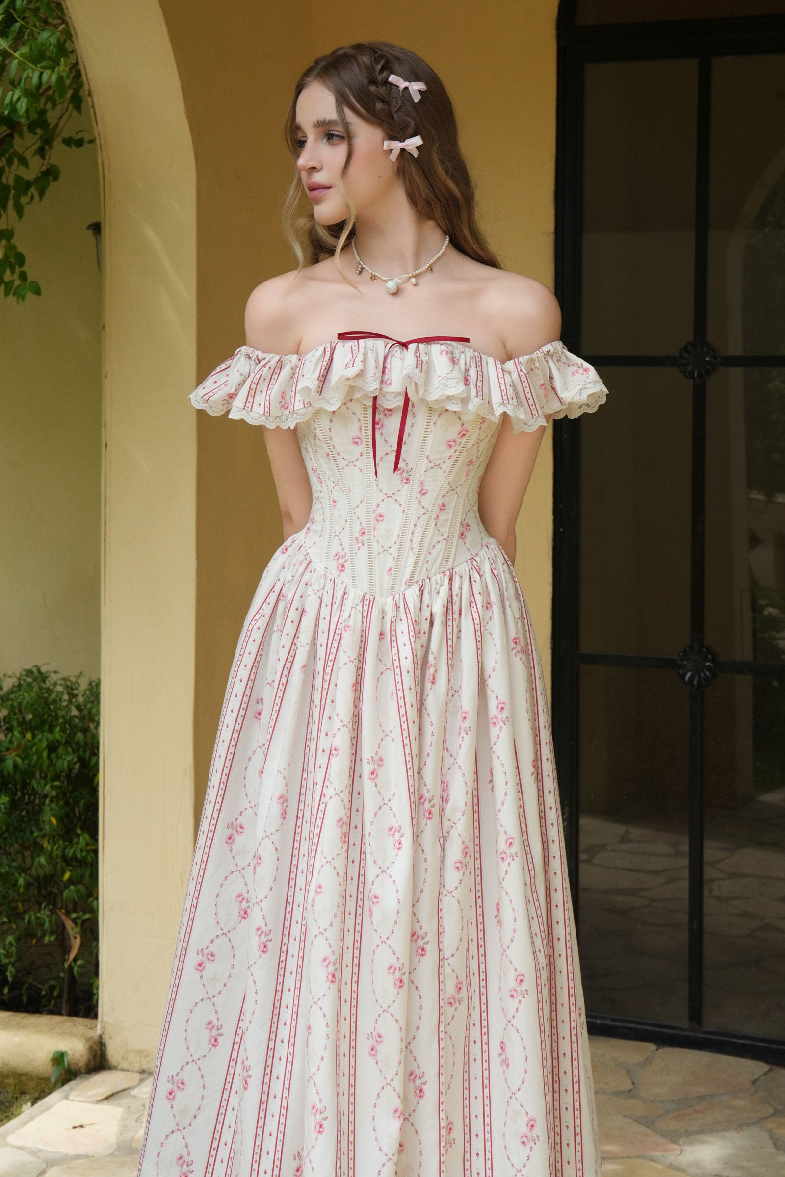 Florienne Off-Shoulder Midi Dress