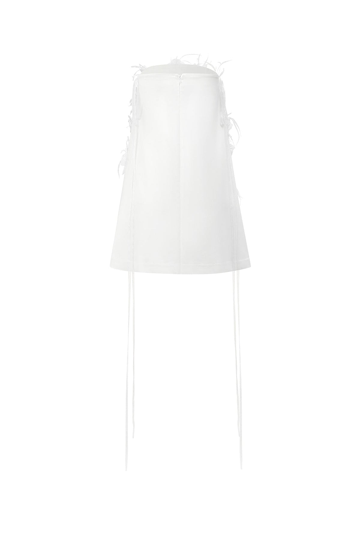 Isabelle A-line Straight Across Neck Silk Blend Mini Dress