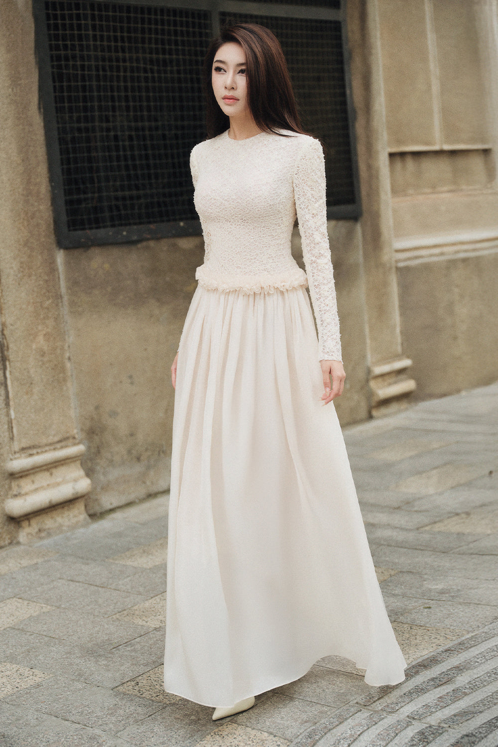 Faye Ruffle Maxi Dress