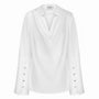 Mila Straight Poet Sleeved Silk Top