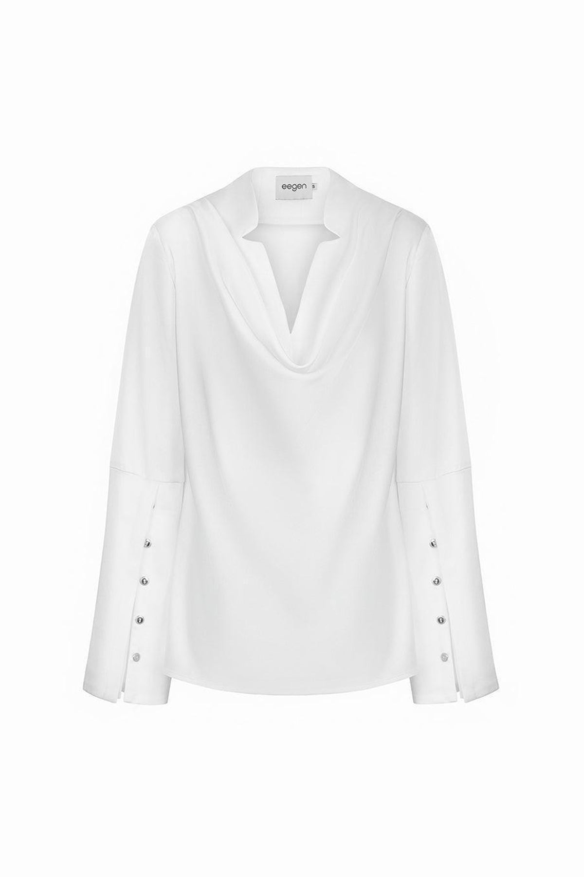 Mila Straight Poet Sleeved Silk Top