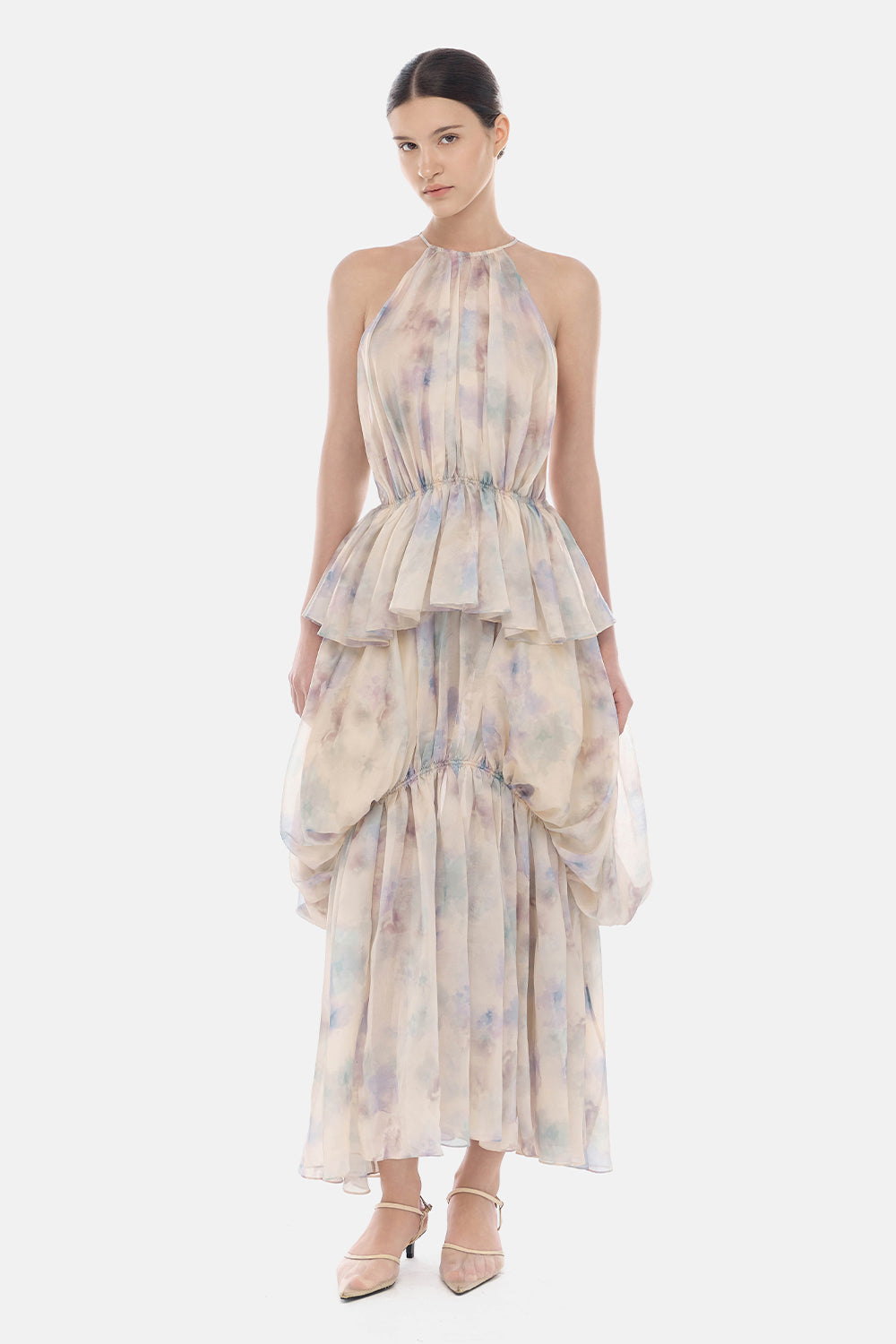Mira Ruched Midi Dress
