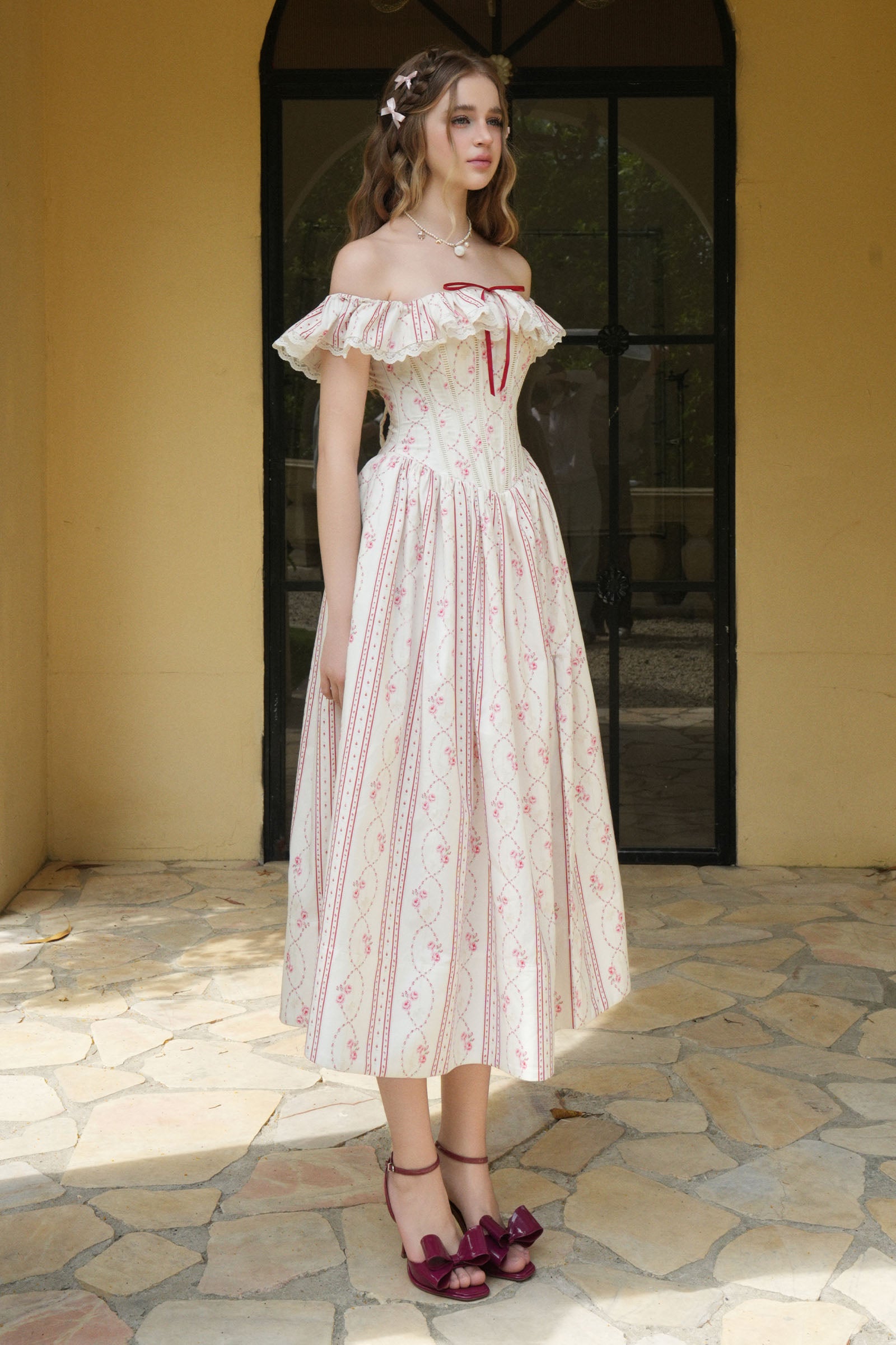 Florienne Off-Shoulder Midi Dress