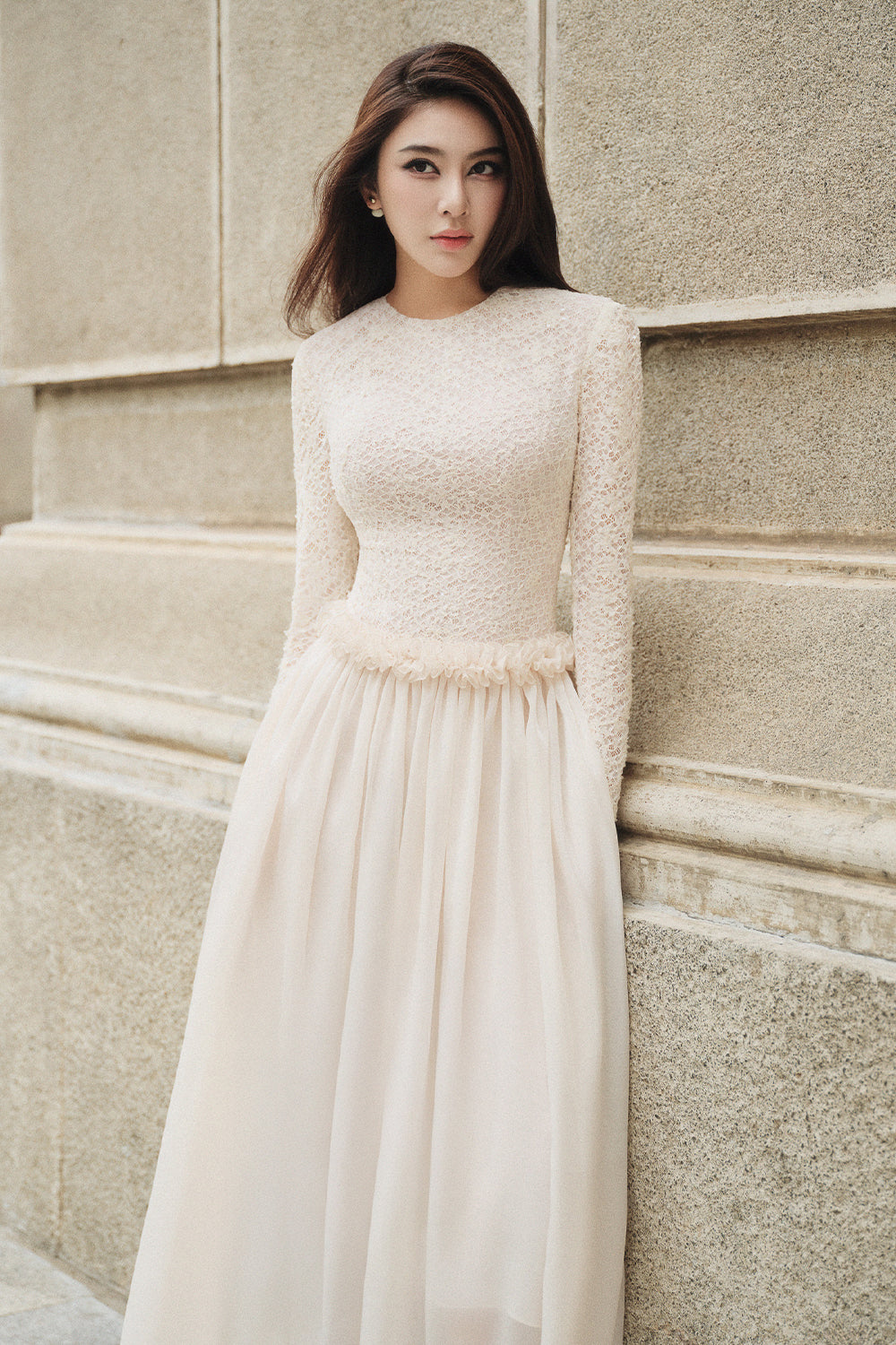 Faye Ruffle Maxi Dress