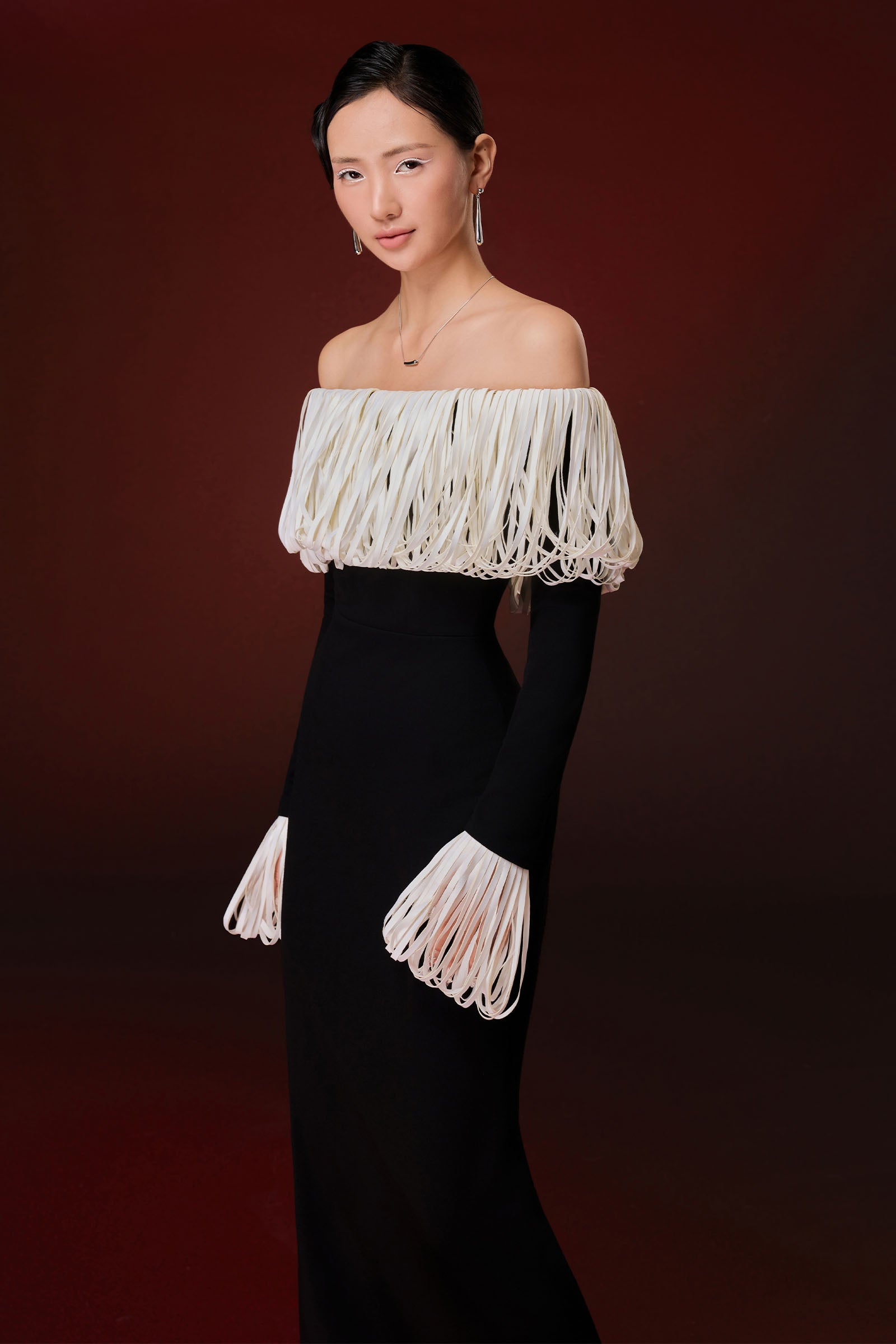 Regency Off-Shoulder Maxi Dress