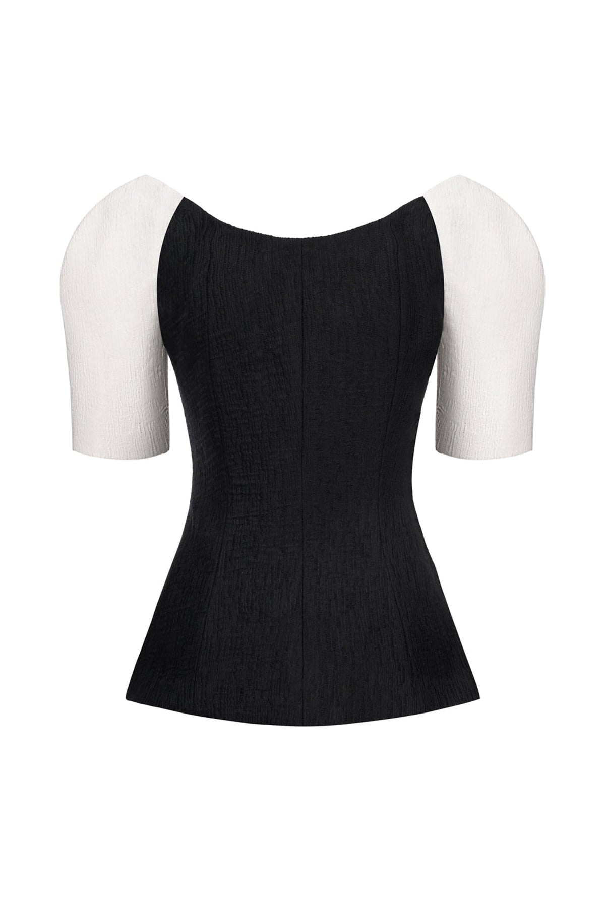 Maia Peplum Jacquard Top