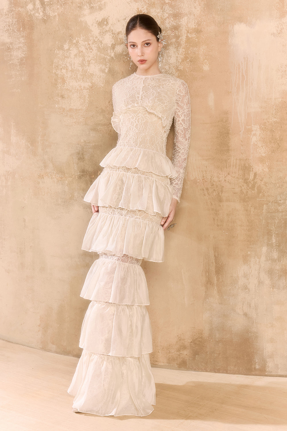 Emaly Rufle Maxi Dress